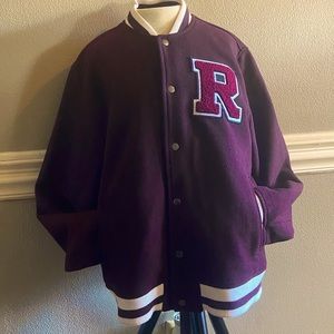 Men’s large Forever 21 wool letterman jacket